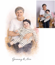 🌿 Personalised Watercolour Portrait From Your Photo Custom Family, Couple & Pet Illustrations • Digital or Printed Artwork