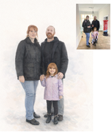 🌿 Personalised Watercolour Portrait From Your Photo Custom Family, Couple & Pet Illustrations • Digital or Printed Artwork