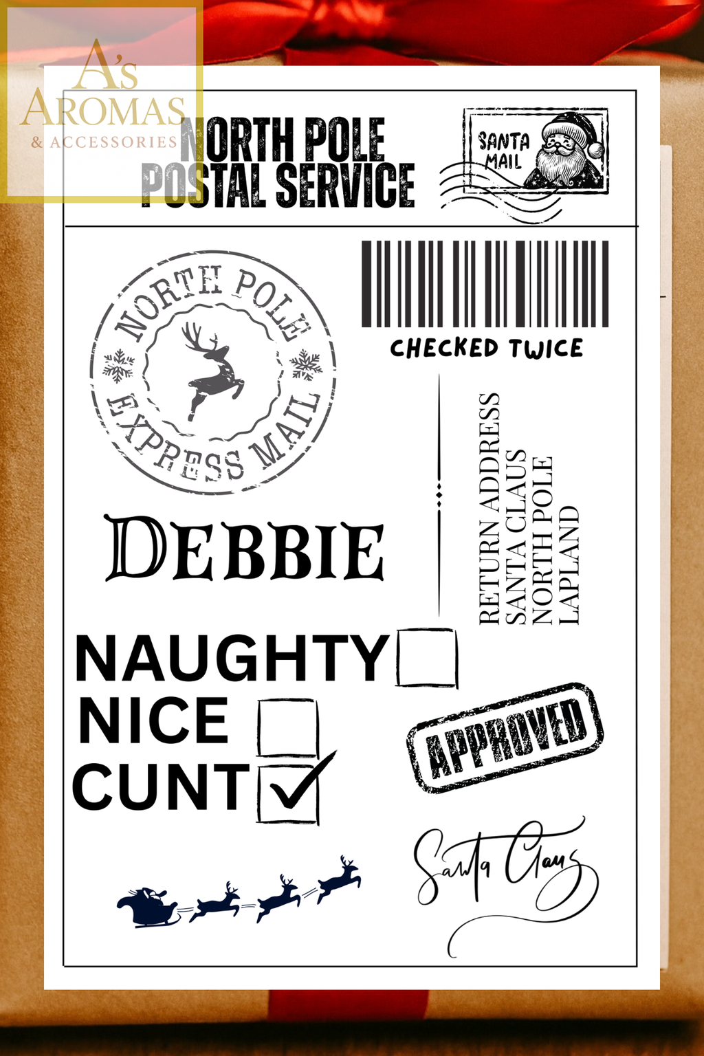 Personalised Santa Delivery Labels – North Pole Postal Service