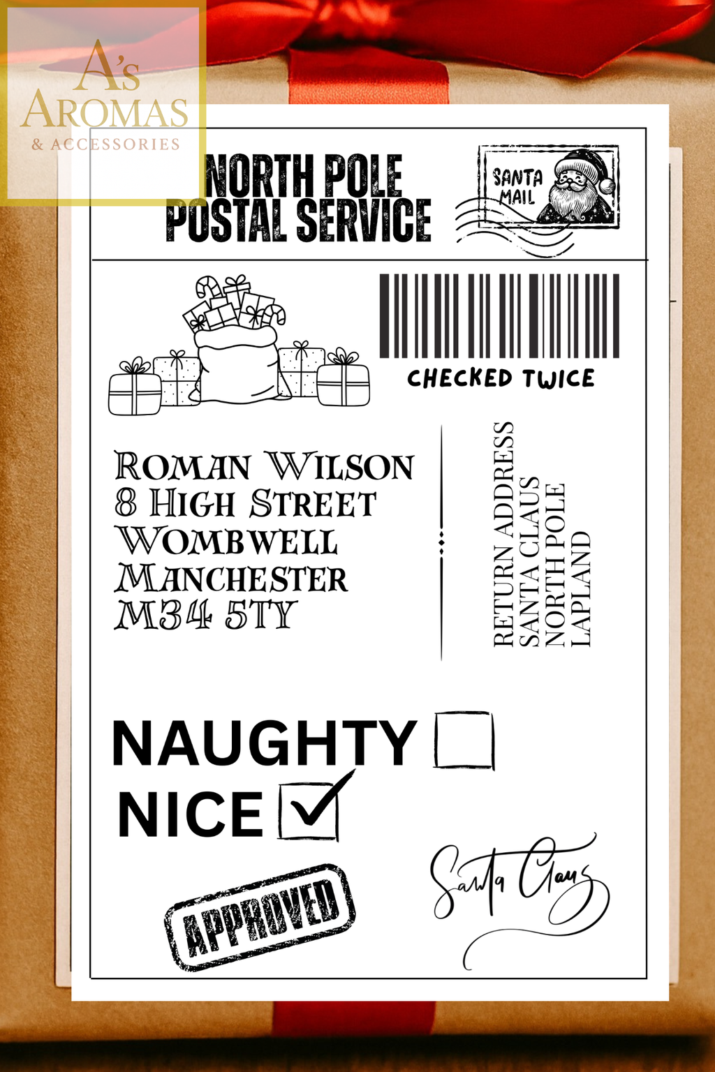 Personalised Santa Delivery Labels – North Pole Postal Service
