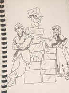 Christmas Disney Inspired Colouring Book – 25 Premium Pages on 120gsm Paper