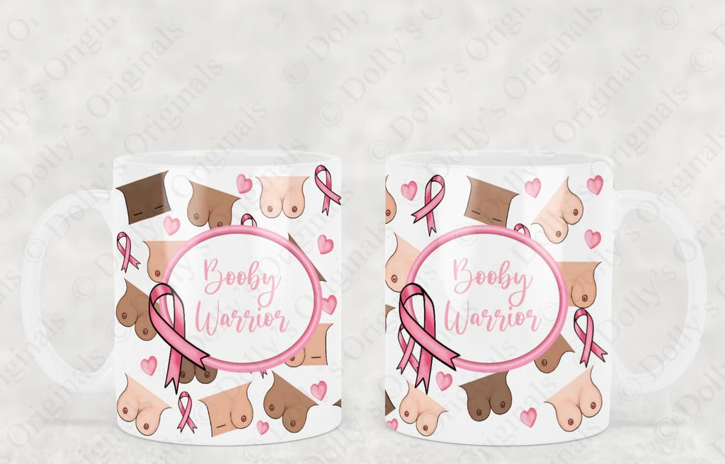 Boobie Warrior™ Breast Cancer Awareness Mug – Empowerment in Every Sip